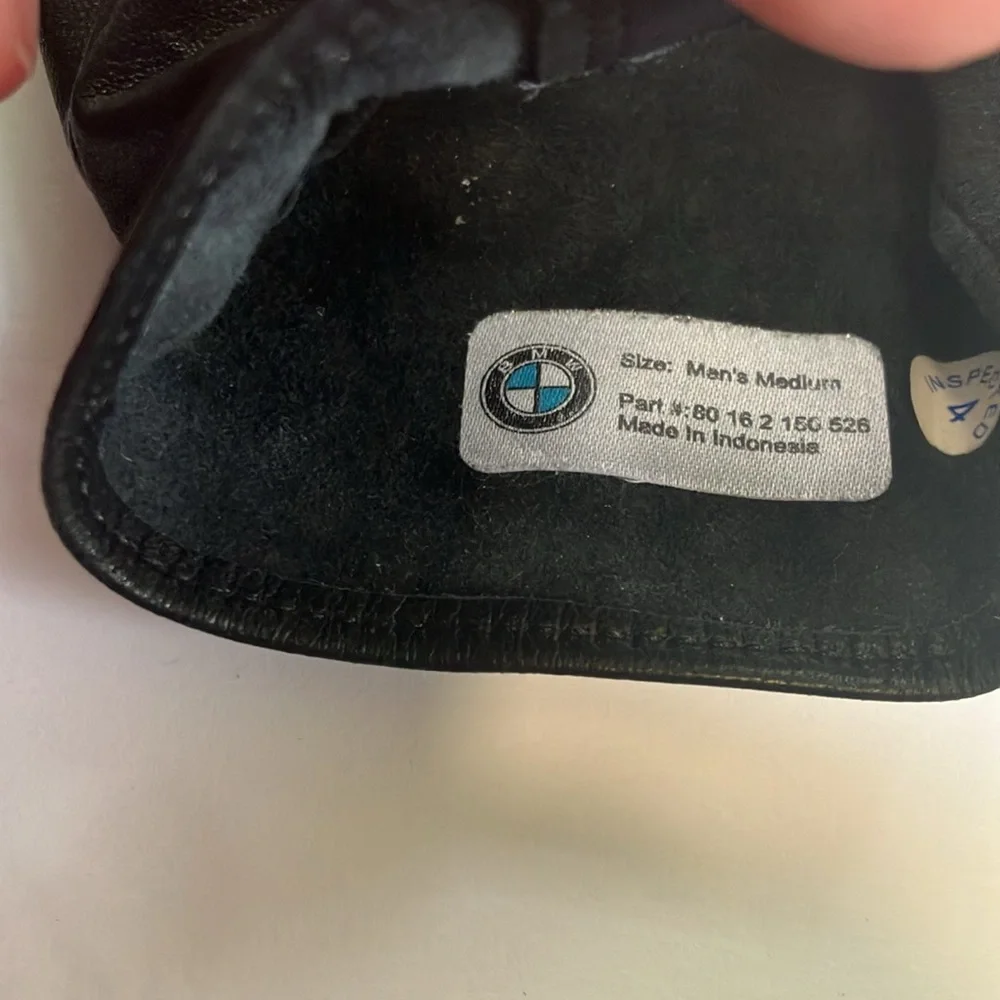 BMW Driving Leather Glove Men’s Size Medium Black - Picture 3 of 7
